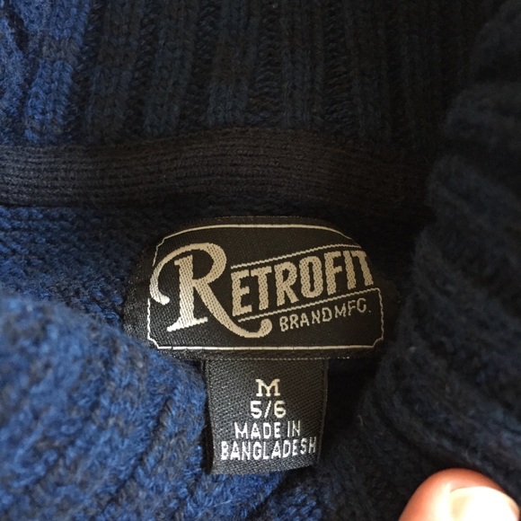 SOLD   Retrofit • Trendy Blue Striped Knit Sweater - Picture 5 of 8